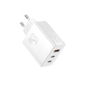 GaN Baseus Cube Pro 65W 2x USB-C USB-A nabíječka - bílá