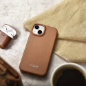 Pouzdro iCarer CE Leather Folio Case pro iPhone 14 Plus - hnědá