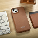 Pouzdro iCarer CE Leather Folio Case pro iPhone 14 Plus - hnědá