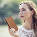 Pouzdro iCarer CE Leather Folio Case pro iPhone 14 Plus - hnědá