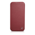 iCarer CE Premium Leather Folio Case iPhone 14 Plus – červené