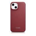 iCarer CE Premium Leather Folio Case iPhone 14 Plus – červené