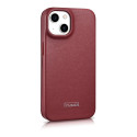 iCarer CE Premium Leather Folio Case iPhone 14 Plus – červené