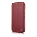 iCarer CE Premium Leather Folio Case iPhone 14 Plus – červené
