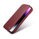 iCarer CE Premium Leather Folio Case iPhone 14 Plus – červené
