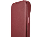 iCarer CE Premium Leather Folio Case iPhone 14 Plus – červené