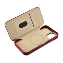 iCarer CE Premium Leather Folio Case iPhone 14 Plus – červené