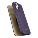 iCarer CE Premium Leather Folio Case iPhone 14 Plus - tmavě fialová