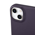 iCarer CE Premium Leather Folio Case iPhone 14 Plus - tmavě fialová