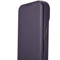iCarer CE Premium Leather Folio Case iPhone 14 Plus - tmavě fialová