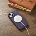 iCarer CE Premium Leather Folio Case iPhone 14 Plus - tmavě fialová