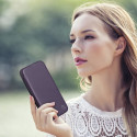iCarer CE Premium Leather Folio Case iPhone 14 Plus - tmavě fialová