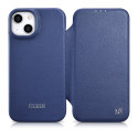 Pouzdro iCarer CE Premium Leather iPhone 14 Plus - modrá