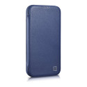 Pouzdro iCarer CE Premium Leather iPhone 14 Plus - modrá