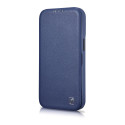 Pouzdro iCarer CE Premium Leather iPhone 14 Plus - modrá