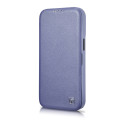 iCarer CE Premium Leather Folio pro iPhone 14 Pro Max – light purple