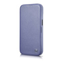 iCarer CE Premium Leather Folio pro iPhone 14 Pro Max – light purple