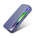 iCarer CE Premium Leather Folio pro iPhone 14 Pro Max – light purple