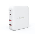 GaN Choetech PD8008 100W 2x USB-A / 2x USB-C rychlonabíječka - bílá