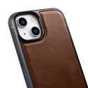 Pouzdro iCarer Leather Oil Wax pro iPhone 14 Plus - hnědá
