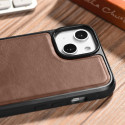 Pouzdro iCarer Leather Oil Wax pro iPhone 14 Plus - hnědá