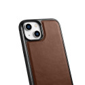 Pouzdro iCarer Leather Oil Wax pro iPhone 14 Plus - hnědá