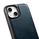 Pouzdro iCarer Leather Oil Wax iPhone 14 Plus modrá