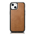 Pouzdro iCarer Leather Oil Wax pro iPhone 14 Plus - hnědá