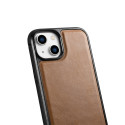 Pouzdro iCarer Leather Oil Wax pro iPhone 14 Plus - hnědá