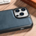 iCarer CASE LEATHER OIL WAX kryt pro iPhone 14 Pro Max – modrý
