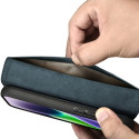 iCarer Oil Wax Wallet Case 2v1 pro iPhone 14 - modré