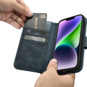 iCarer Oil Wax Wallet Case 2v1 pro iPhone 14 - modré