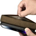 Pouzdro iCarer Oil Wax Wallet Case 2v1 pro iPhone 14 Pro – hnědá