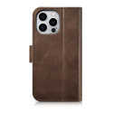 Pouzdro iCarer Oil Wax Wallet Case 2v1 pro iPhone 14 Pro – hnědá