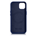 Pouzdro iCarer LEATHER pro iPhone 14 Plus - modrá
