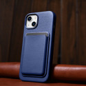 Pouzdro iCarer LEATHER pro iPhone 14 Plus - modrá