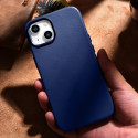 Pouzdro iCarer LEATHER pro iPhone 14 Plus - modrá