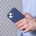 Pouzdro iCarer LEATHER pro iPhone 14 Plus - modrá