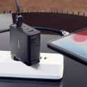 GaN Joyroom JR-TCG04EU 100W 3x USB-C USB-A nabíječka + USB-C / USB-C 100W kabel - černý