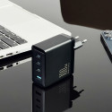 GaN Joyroom JR-TCG04EU 100W 3x USB-C USB-A nabíječka + USB-C / USB-C 100W kabel - černý