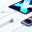 GaN Ugreen CD244 65W rychlonabíječka USB-A / 2x USB-C - bílá