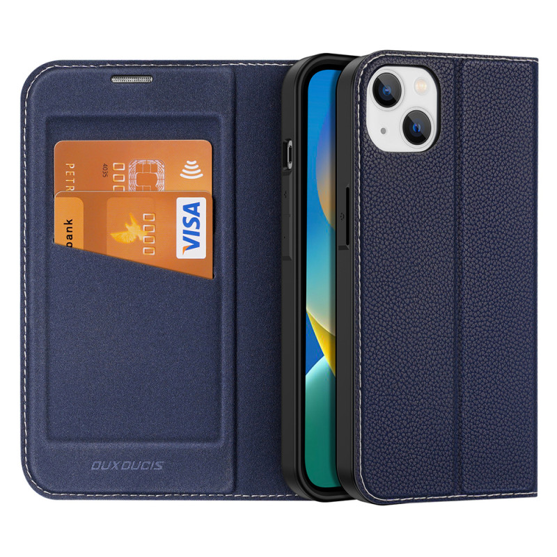 Pouzdro Dux Ducis Skin X2 pro iPhone 14 Plus - modrá