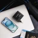 GaN Wozinsky CGWCB 140W síťová nabíječka 3 x USB-C / 2 x USB-A - černá