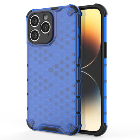 Kryt Hurtel HONEYCOMB pro iPhone 14 Pro - modrý