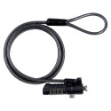 GEARLAB Security Lock - Bezpečnostní zámek s 4 místným kódem pro Kensington slot, 1,8m, černý