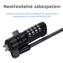 GEARLAB Security Lock - Bezpečnostní zámek s 4 místným kódem pro Kensington slot, 1,8m, černý
