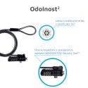 GEARLAB Security Lock - Bezpečnostní zámek s 4 místným kódem pro Kensington slot, 1,8m, černý