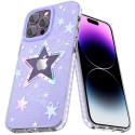 Kryt Kingxbar HEART STAR pro iPhone 14 Plus - fialová star