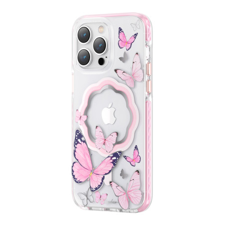 Kryt Kingxbar BUTTERFLY SERIES iPhone 14 Plus MagSafe - růžový
