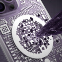 Kryt Kingxbar PQY Geek Series pro iPhone 14 Pro Max stříbrný